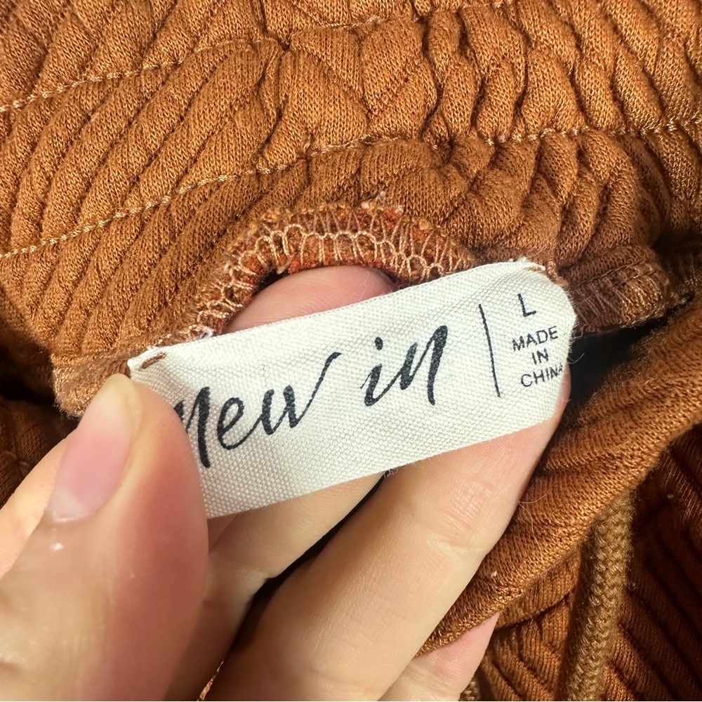 New In Textured Waffle Knit Sweater Set sz L - Picture 6 of 6